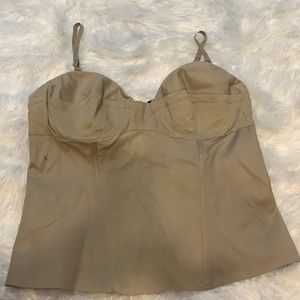 Taupe bustier top